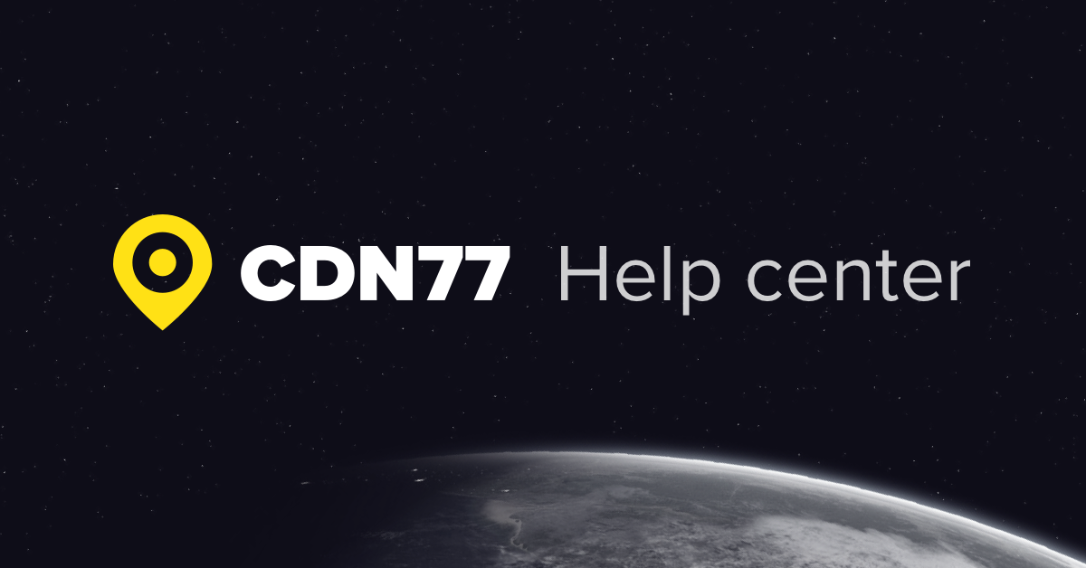 CDN Resource  CDN77 documentation
